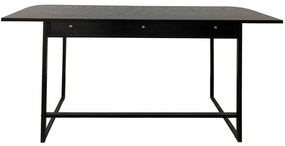 Masă consolă neagră cu aspect de lemn de frasin 40x140 cm Darlington – Actona