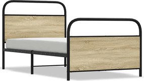 vidaXL Cadru pat fără saltea stejar sonoma 100x200 cm lemn prelucrat