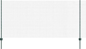 vidaXL Gard cu Stâlp Verde 1,2 x 10 m Oțel și PVC