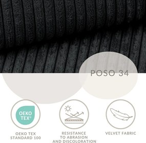 Pat boxspring gri antracit cu spațiu de depozitare 180x200 cm Tasca – Maison de Rêve