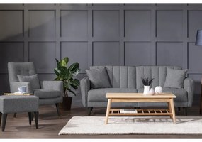 Set Canapea Extensibilă si Fotoliu Aqua - S, Gri Inchis