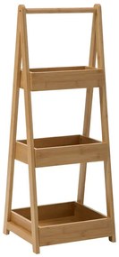 Etajera baie din Bambus cu 3 compartimente, 30x25.5x78 cm