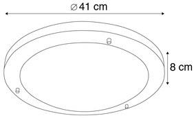 Plafoniera moderna din otel 41 cm IP44 - Yuma