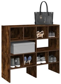 vidaXL Rafturi pantofi 2 buc Stejar afumat stivuibil 89,5x30x40 cm