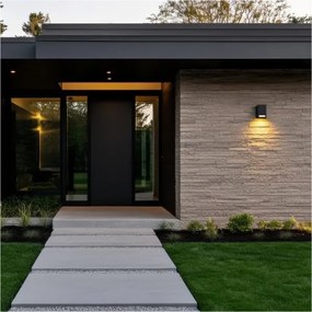 Aplică de exterior QUERK 1xGU10/35W/230V IP54 8 cm negru