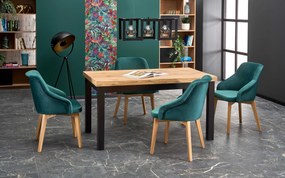 Masă de sufragerie Tango (stejar craft + negru). 1038762