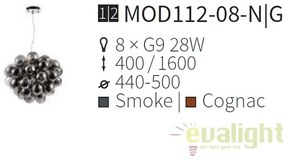 Lustra design deosebit diam. 60cm Balbo fumurie MYMOD112-08-N