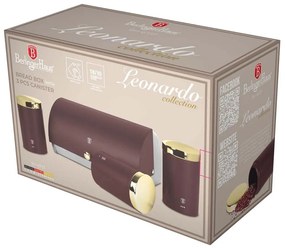 BerlingerHaus Cutie pentru pâine și set de recipiente pentru alimente Leonardo, 1+3 buc.
