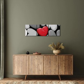 Tablou cu inimioare din lemn (cu ceas) (90x30 cm)