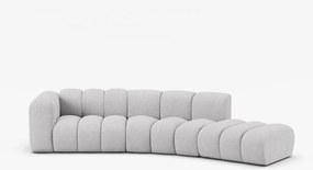 Canapea deschisa rotunjita 5 locuri Lupine boucle Baloo L335 cm