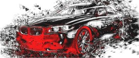 Tablou - Mașina pictată în acțiune (120x50 cm)