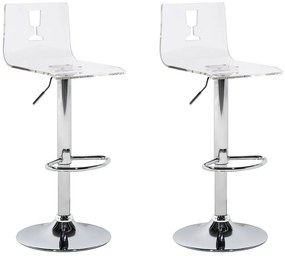 Set scaune tip bar 2buc. Bozen (transparent) (plastic alb). 1009972