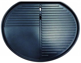 Gratar electric First Austria FA-5350-1, 2400W, Termostat, Termometru, Placa antiaderenta, Alimentare impermeabila, Roti, Negru