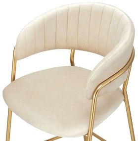 Scaun bar Dasmona 2 (Bej + Auriu + Crom) . 1097102