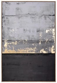 Tablou decorativ in ulei gri/negru din MDF si panza, 82,6x4,3x122,6 cm, Bold Abstract Bizzotto