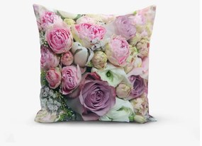 Față de pernă din amestec de bumbac Minimalist Cushion Covers Roses, 45 x 45 cm