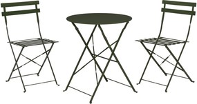 Set mobilier de gradina Bistro, 3 piese, verde