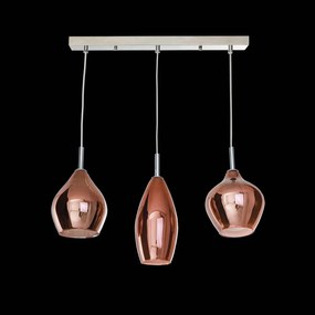 Lustra moderna AMBER MILANO 3 cupru ZZ AZ3078