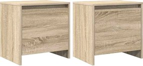 vidaXL Noptiere, 2 buc., stejar sonoma, 45x34x44,5 cm, PAL