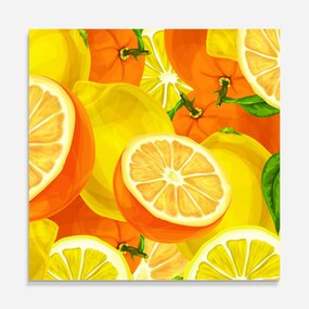 Panou Sticla Bucatarie, 100x100cm, Protectie aragaz, Antistropi, Termorezistent, Alimente, Fructe, Juicy Orange