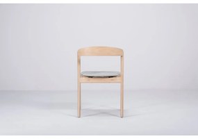 Scaun din lemn masiv de stejar Gazzda Muna, albastru - gri