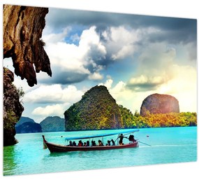 Tablou pe sticlă - Golful Phang Nga (70x50 cm)