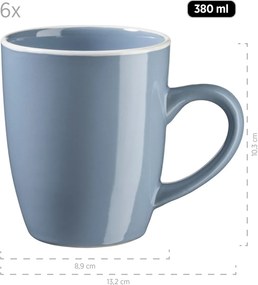 Mäser Set de veselă 24 piese ELISSA – albastru lucios