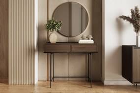 Consolă Zenar 100 cm cu sertare - nuc elegant / negru