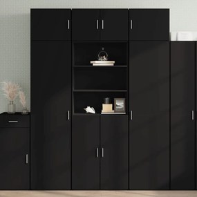 3281372 vidaXL Dulap înalt, negru, 70x42,5x185 cm, lemn prelucrat