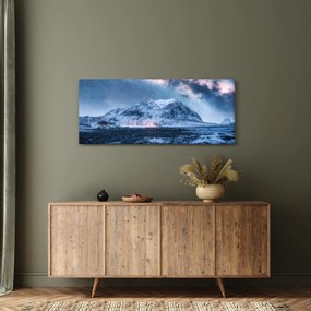 Tablou cu munți și ceul cu stele (120x50 cm)