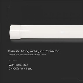 Corp de iluminat liniar cu LED cip SAMSUNG 10W, 1000lm, 6500K, 30cm V-TAC