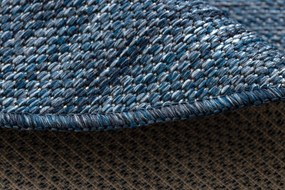 Covor SISAL SION cerc A5165A Melanj țesute plate albastru inchis