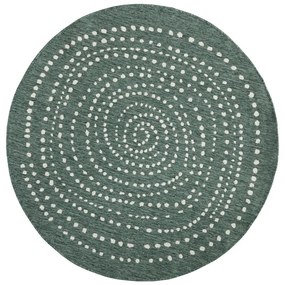 Covor reversibil pentru exterior NORTHRUGS Bali, Ø 140 cm, verde