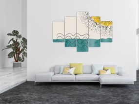 Tablou - pictură abstractă de plajă N⁰1 (150x105 cm)