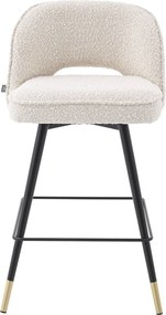 Set de 2 scaune de bar design modern Cliff, H-92,5cm crem 114649 HZ
