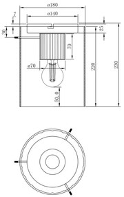 Plafonieră Globo 15904DA TULIVAR 1xE27/40W/230V