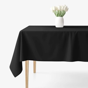 Goldea față de masă decorativă loneta - negru 120 x 140 cm