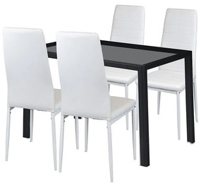 Nicole 4+1 set de sufragerie alb