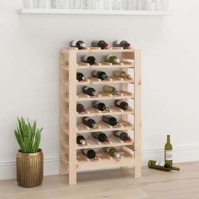 822541 vidaXL Suport de vinuri, 61,5x30x107,5 cm, lemn masiv de pin