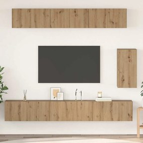 vidaXL Set comodă TV 6 pcs stejar artizanal Mediu Lemn compozit