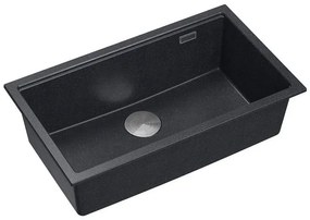 Chiuveta din granit Logan 110 negru metalic