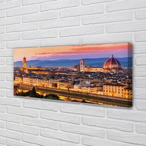 Tablouri canvas Italia Panorama noapte catedrală