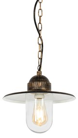 Lampă suspendată rustică pentru exterior auriu antic IP44 - Kansas