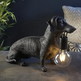 Lampă de masă Endon 101188 DACHSHUND 1xE27/10W/230V negru
