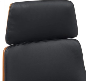 Scaun birou, negru / nuc, HEKTOR