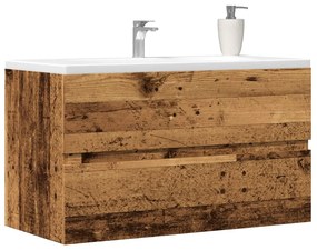 vidaXL Dulap suspendat de baie lemn vechi 80x38,5x45 cm lemn prelucrat
