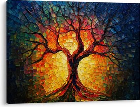 Tablou - Arborele vieții în mozaic (70x50 cm)