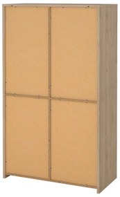 Vitrină albă-în culoare naturală cu aspect de lemn de stejar 100x170x48 cm Next – Tvilum