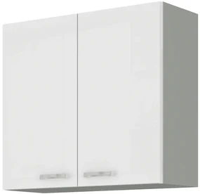 Dulap superior de bucătărie Brunea 80 G-72 2F (gri + alb lucios). 1024983