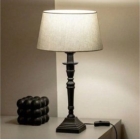 Brilagi - Lampă de masă CERIA 1xE27/60W/230V Ø 25 cm negru/gri